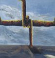 Große Kreuzfigur, 1993/95, Eitempera auf Leinwand, 190 x 180 cm